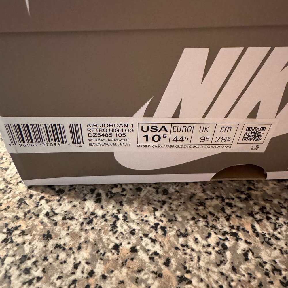 Nike Air Jordan 1 Men's Sizes Retro OG High White/Sky J Mauve DZ5485-105 NEW - Picture 11 of 14